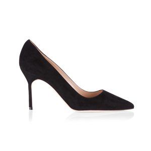 Manolo Blahnik BB 90 Suede Pumps - Black 39